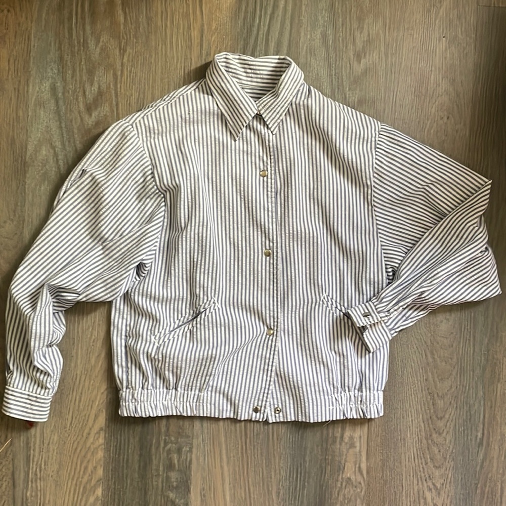 Vintage lightweight snap button jacket by Barclay Petites. Made in USA